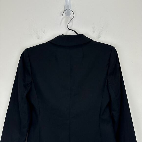 J.Crew Linen Blend One Button Blazer Jacket Classic Minimalist Black US 00 NWT - Picture 13 of 16